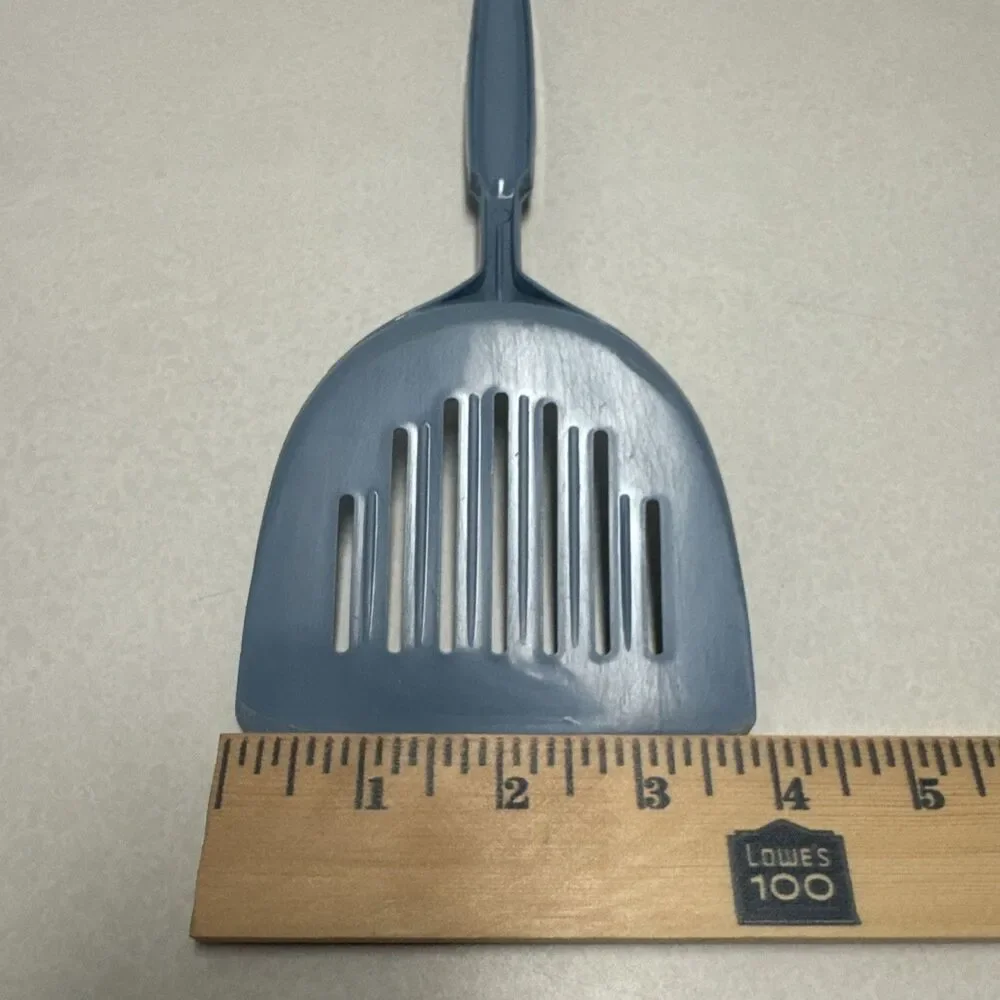 VTG Ekco Spatula Nylon Wide Slotted  Turner Blue Lightweight USA